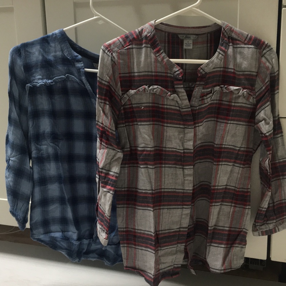 Bass button downs- blue and red
